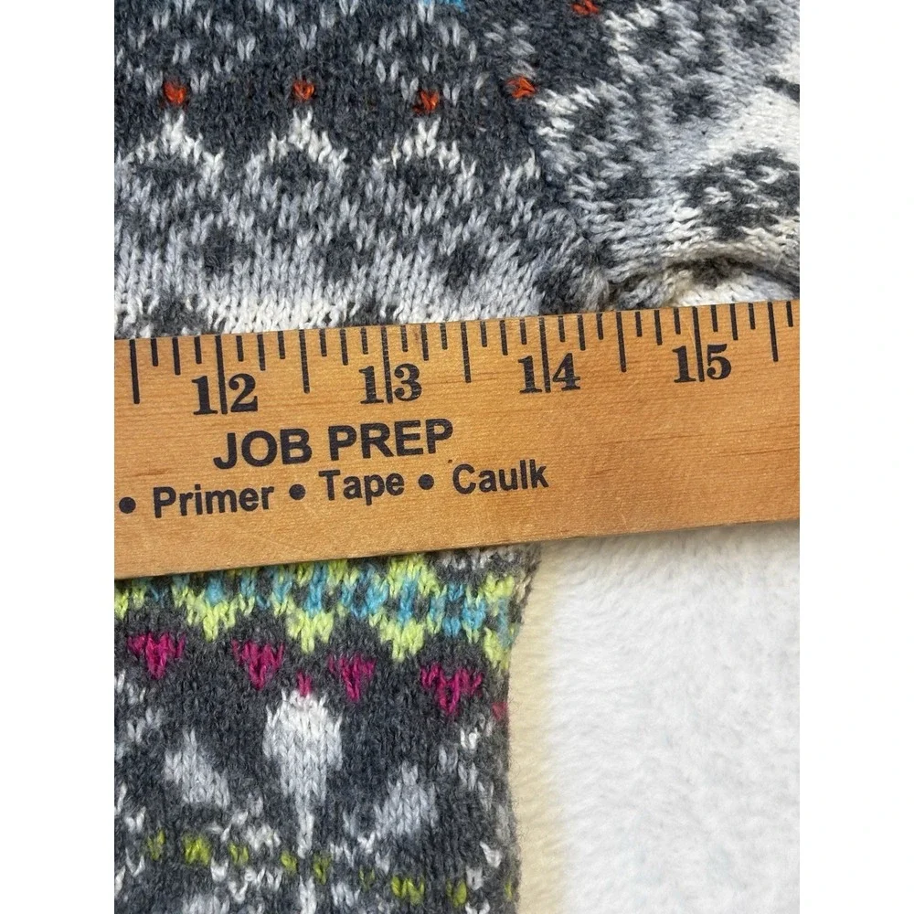 GAP Winter Sweater Kids Fair Isle Snowflake Winter Warm Girls Size 8 M Red‎ Gray